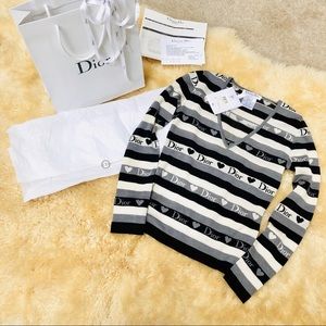 Christian Dior monogram logo heart women's sweater